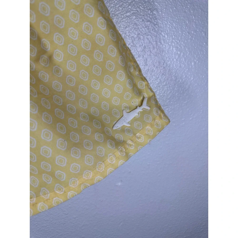 Uzzi Swim Trunks Mens Medium Yellow Pattern Amphibious Gear Shorts lined‎